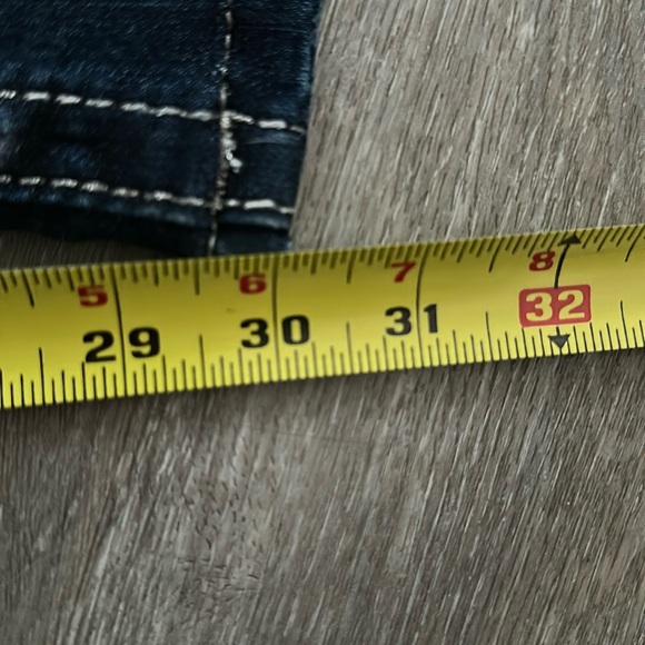 Women’s MISS ME Denim Bling Rhinestones Mid-Rise Bootcut Jeans, Size 26. - Picture 13 of 15